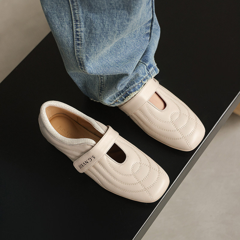 韩版方头玛丽珍鞋女平跟浅口一字扣带通勤乐福鞋平底2026新款休闲,女鞋,玛丽珍鞋,淘宝优惠券,粉丝福利购,淘宝优惠卷