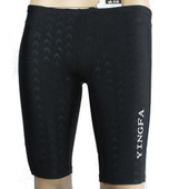 中腿游泳裤 Yingfa英发泳裤 9205比赛防水鲨鱼皮训练竞速五分泳裤