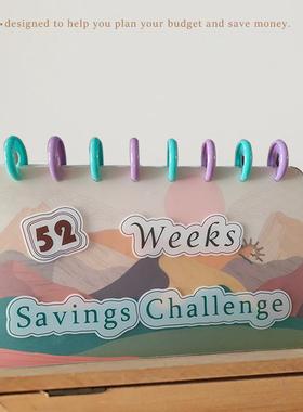 52 Week Savings Challenge 52周存钱挑战 存钱笔记本 钱包新款
