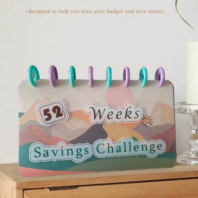 52 Week Savings Challenge 52周存钱挑战 存钱笔记本 钱包新款