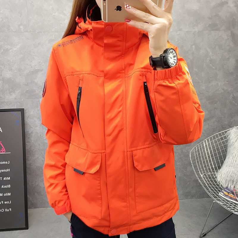 团购保暖冬季户外冲锋衣女防水防风加厚三合一可拆卸滑雪服外套男