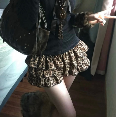 包邮显瘦纯棉碎花蕾丝半身裙