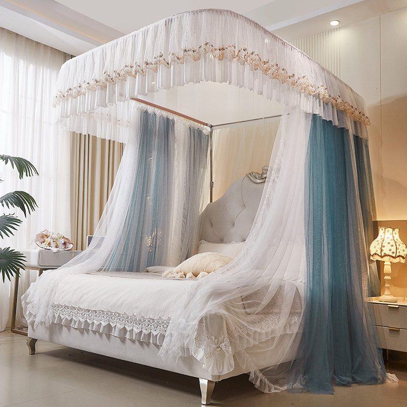 尚尚芊新款夏日加密网眼蚊帐渐变导轨落地帐纱卧室家用款母婴可用,床上用品,蚊帐,淘宝优惠券,粉丝福利购,淘宝优惠卷