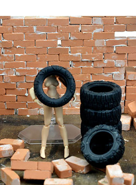 6寸人偶 figama 合金装备 麦克法兰 寿屋 场景组件  1:12 废轮胎