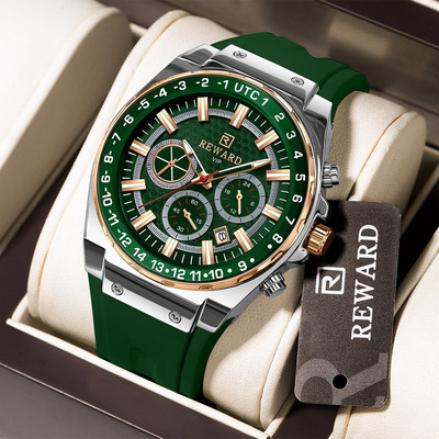 REWARD手表男新款时尚潮流防水夜光高中大学生运动休闲石英表腕表