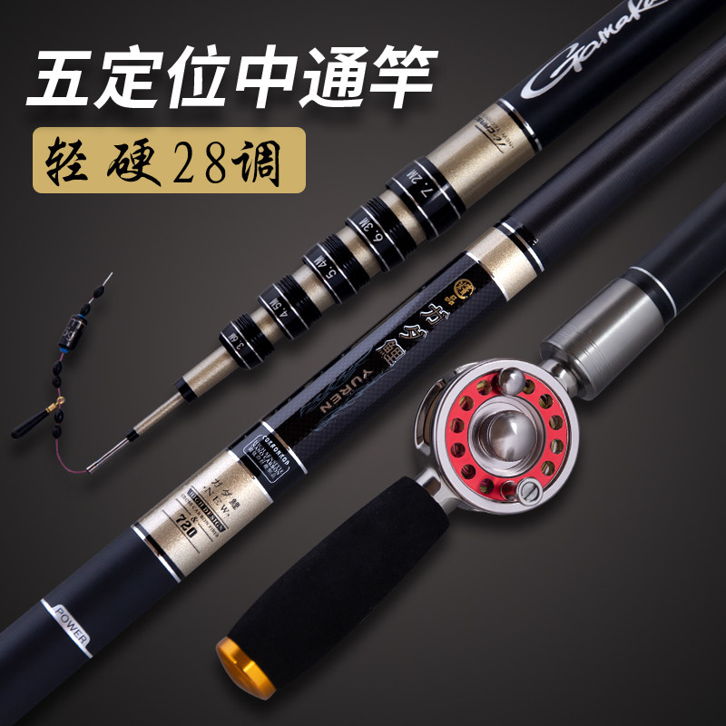 新款定位中通内走线中通鱼竿手竿中通竿