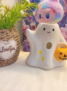 创意陶瓷阿飘水樽仓鼠水壶座金丝熊水壶支架立式饮水器喂水器底座