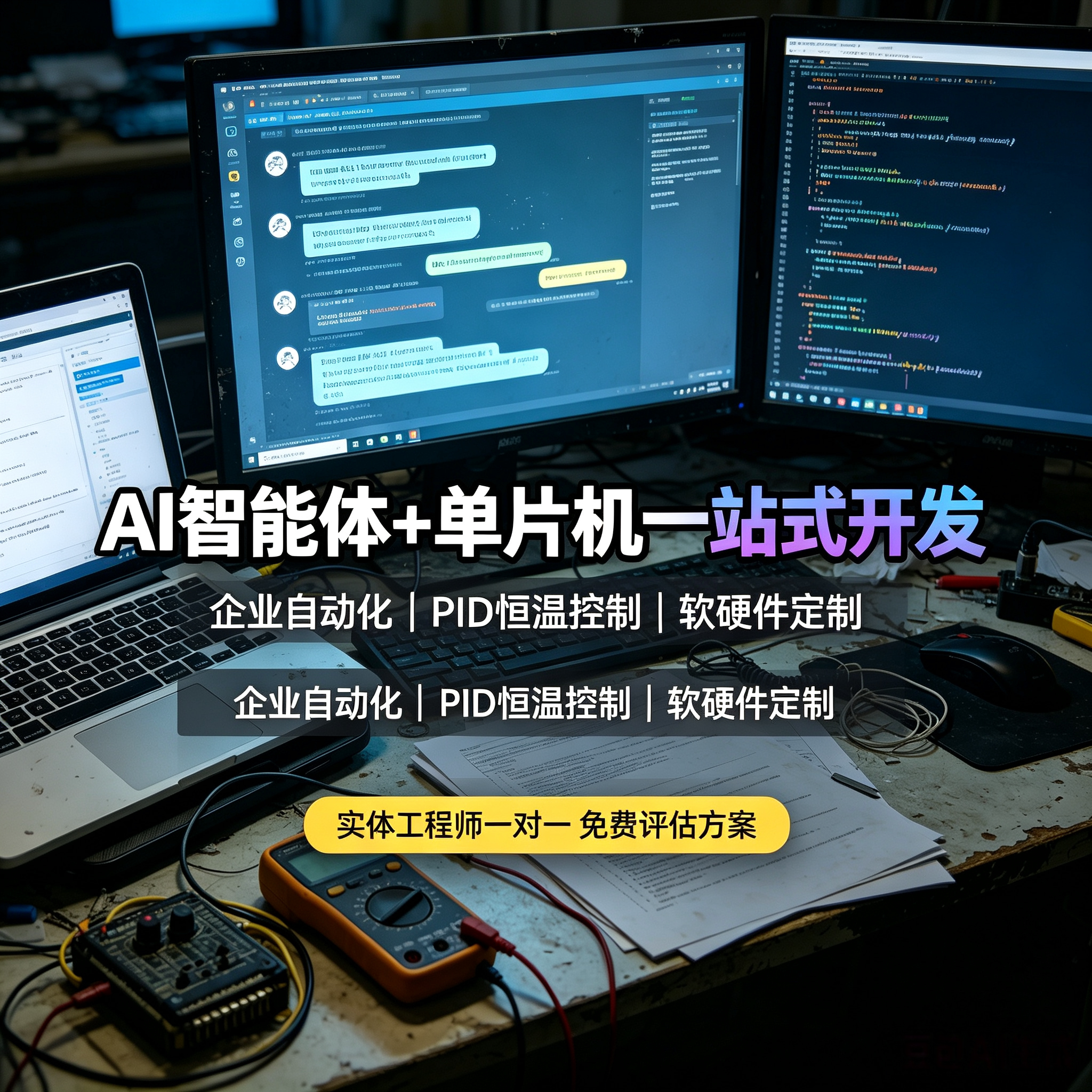AI智能体软件开发定制 工业单片机PID控温软硬件PCB全套开发服务