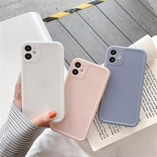 8plus华为nova7 网红简约iPhone14纯色适用苹果XR直边手机壳11个性