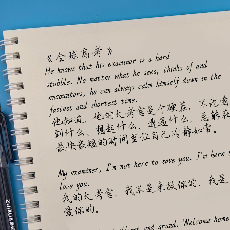 意大利斜体英文行楷字帖男女生字体漂亮大气硬笔临摹练字原耽中英