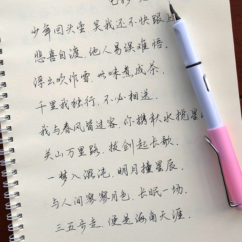 字帖女生小清新手写体练字帖成人行书初中高中生硬笔书法行楷行草