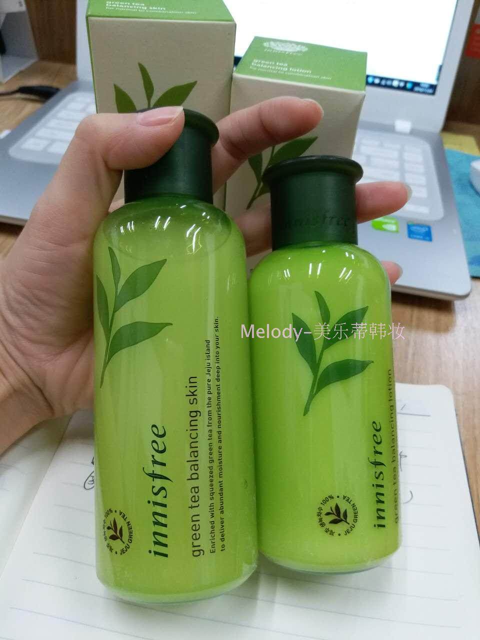 韩国正品innisfree悦诗风吟绿茶精粹平衡水乳补水保湿清爽不油腻