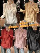 新中式 欧货正品 百搭气质高雅长袖 时尚 人丝提花上衣女 2026早春新款