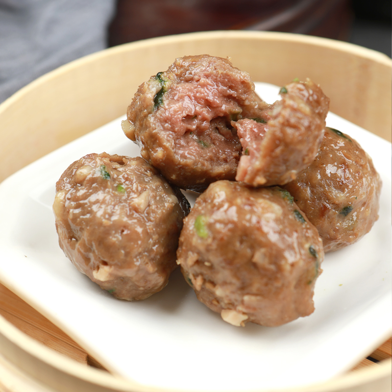整箱顺誉陈皮牛肉胶广式点心狮子头牛肉丸冷冻半成品一蒸即食早茶