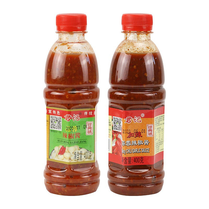 加辣梅州客家特产梅县君记蒜蓉辣酱腌面酱料酸甜蒜蓉蒜泥辣椒酱