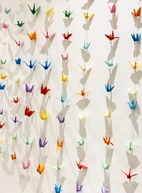 生日道具 场景布置千纸鹤折纸成品串线房间装饰品diy手工制作礼物