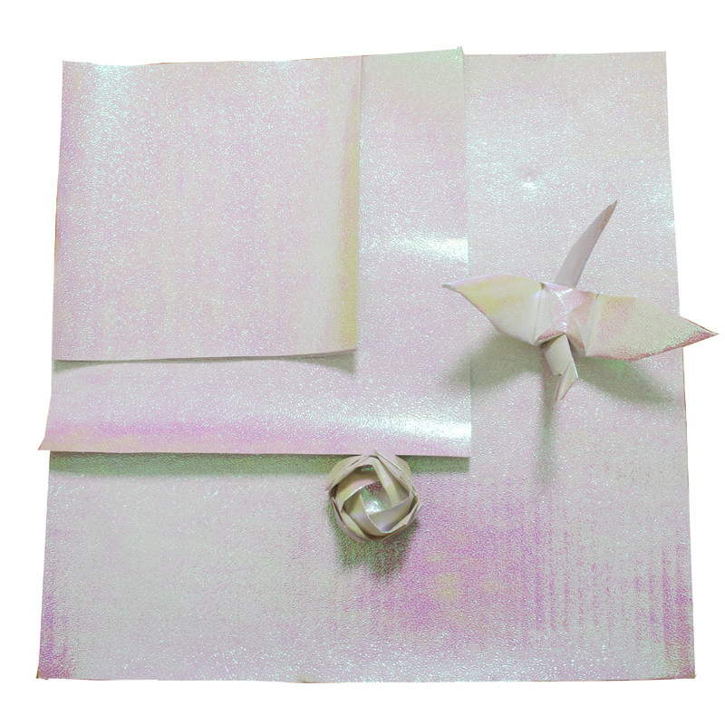 珠光白色千纸鹤折纸成品手工15厘米正方形手工纸店铺活动装饰道具