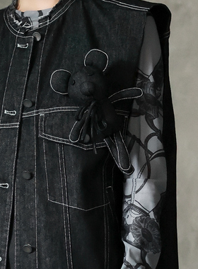 LADYS DIARY原创设计女装小熊玩偶牛仔挂件配饰装饰