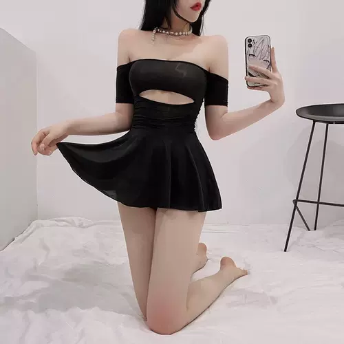 Шелковое прозрачное нижнее белье, шелковистый комплект, кондиционер, платье, мини-юбка, в обтяжку