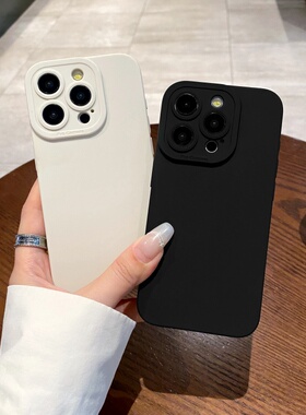 天使瞳眼INS适用于苹果16PRO经典黑软壳iPhone8P/XR全包tpu保护套16e