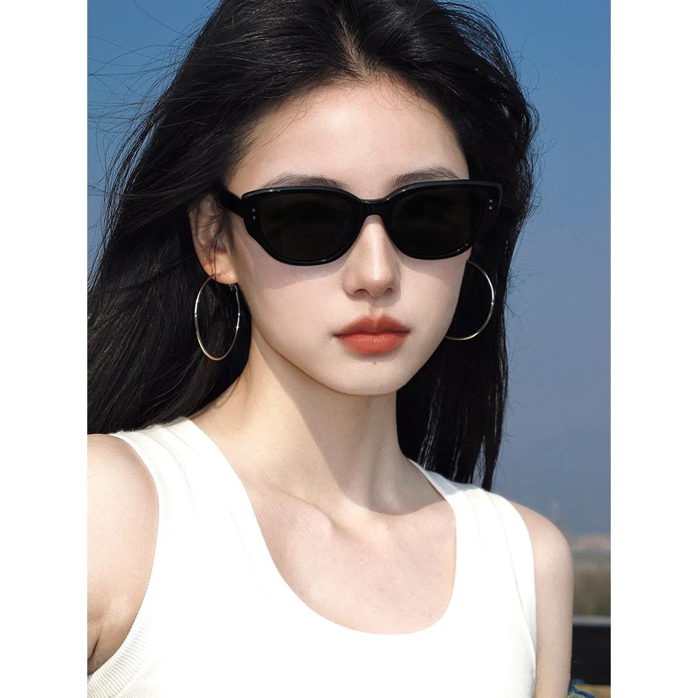 猫眼墨镜女款高级感方圆脸神器2025新款偏光防紫外线太阳眼镜