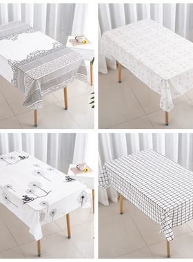 白格长方形一次性加厚桌布防水茶几防油窗花大排档饭店台布白色