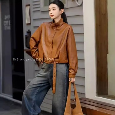 2025秋冬新款女士高级感皮衣