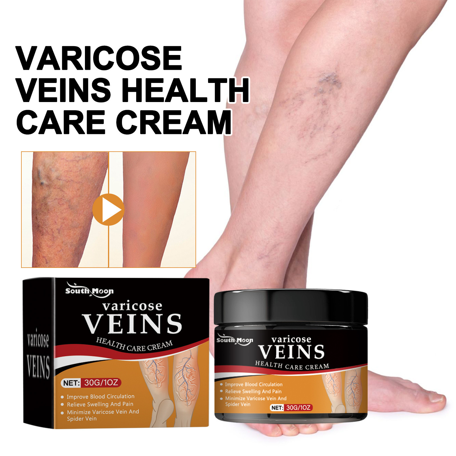 Vein Repair Cream Relieves Swollen and Sore Legs Repairs Ear