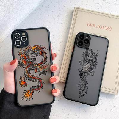 Black Dragon Phone Case For iPhone 11 7 8 Plus X XR XS 12pro MAX 6 S Plus SE 2020 Fashion Animal