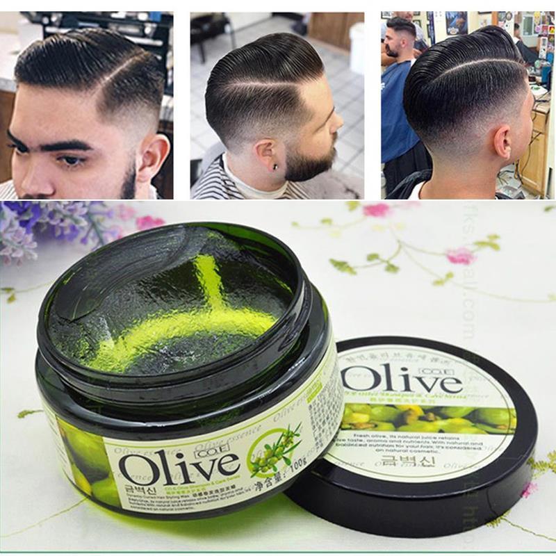 定型发蜡胶泥塑型 Hair Wax Olive Pomade Styling Gel Control