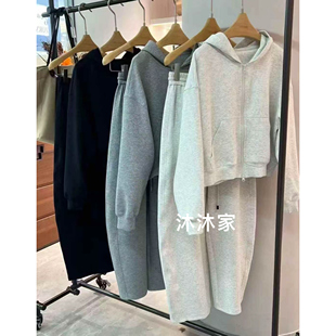 现货欧洲站2026春款连帽洋气百搭拉链长袖卫衣外套+休闲裤套装女