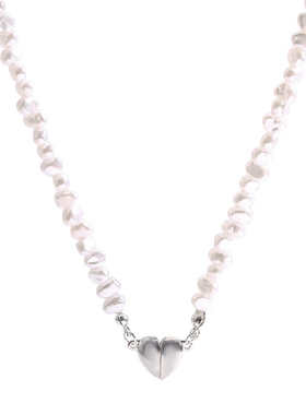 0.5+巴洛克项链女夏轻奢小众设计爱心锁骨链高级感2025年新款