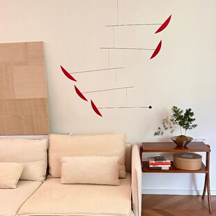 室内空中悬挂吊饰 彩色动态平衡挂件 帆船造型风铃  民宿咖啡厅