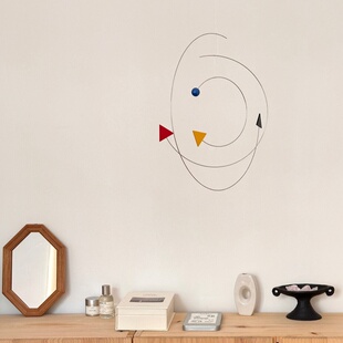 几何彩色空中吊饰 书房儿童房卧室装饰动态平衡挂饰软装 现代简约