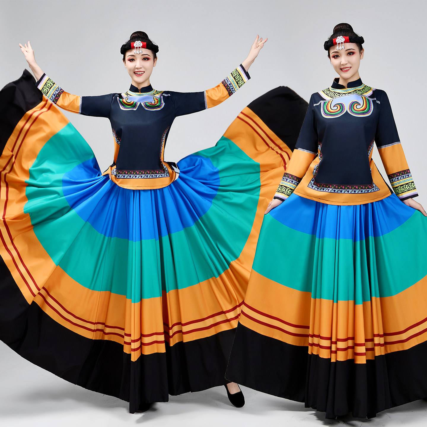 彝族舞蹈服大山索玛花月亮的宝贝少数民族彝族大摆裙彝族服装女,女装/女士精品,民族服装/舞台装,淘宝优惠券,粉丝福利购,淘宝优惠卷