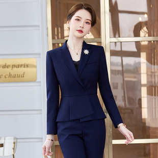 珠宝店工作服女秋冬天金店职业套装气质高端美容院酒店管理层西装