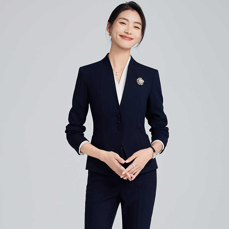 职业西装套装女秋冬客服气质酒店