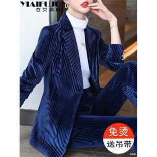 灯芯绒女装套装2025新古典优雅的职业正装小西装夹克春秋