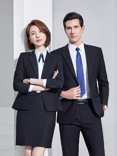 男女西装套装秋冬天长袖职业商务工装银行工作服西服定制LOGO正装