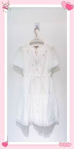 PMAPS5073-80/2180粉红玛丽专柜正品2026春夏款立体刺绣连衣裙