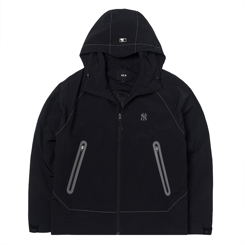MLB梭织连帽夹克25年秋季中性3AWJB0454-50BKS