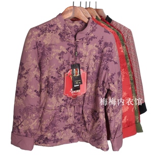 求索品牌驼绒棉袄中老年妈妈国风加厚开衫保暖外套花袄女秋冬棉衣