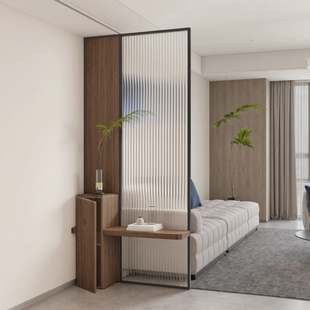 现代简约入户玄关柜隔断柜长虹玻璃屏风隔断客厅餐厅进门遮挡透光