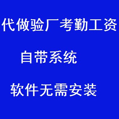 验厂考勤软件验厂软件 /代做验厂考勤工资/自带系统/人权查厂