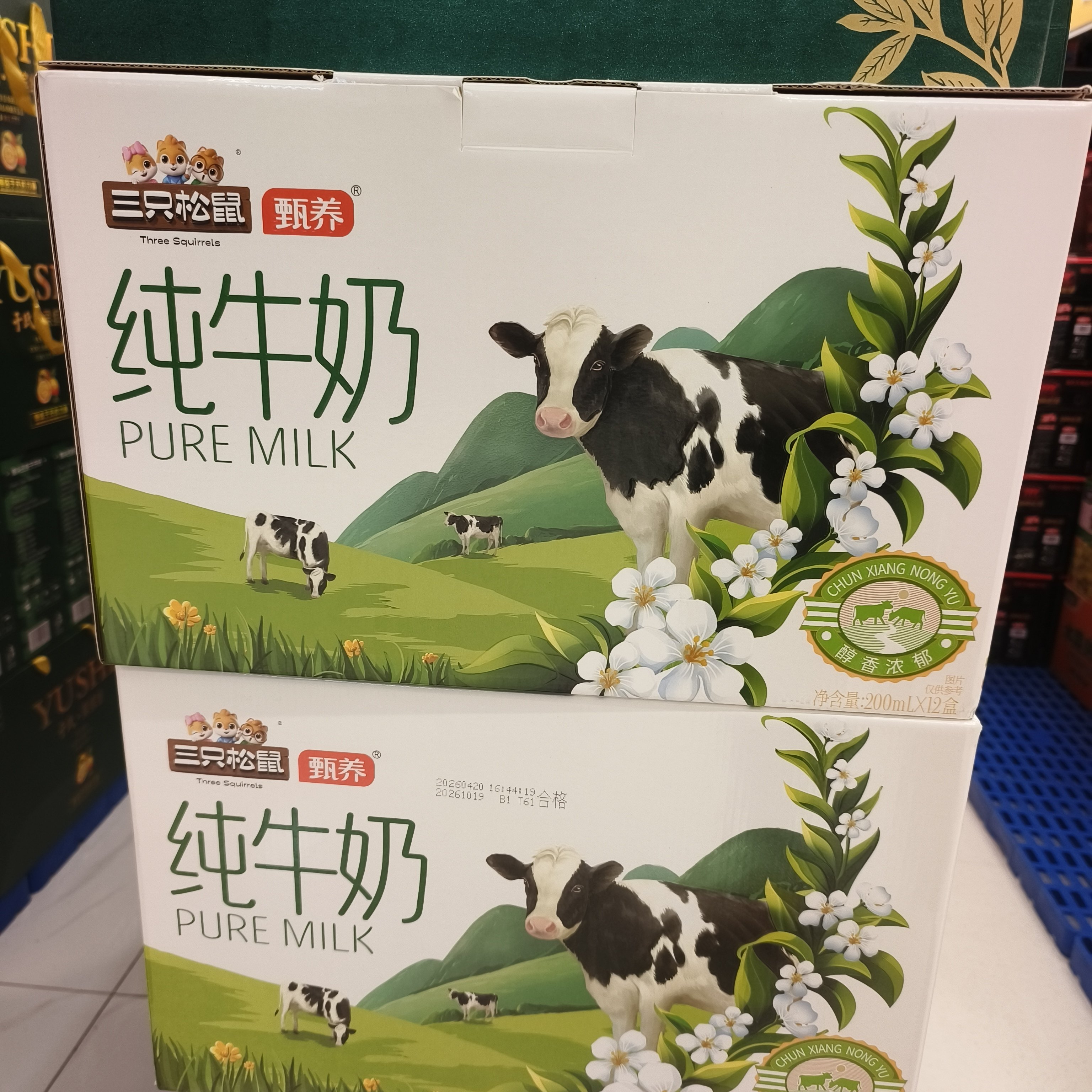 甄养纯牛奶儿童学生早餐奶补钙生牛乳冰激凌口感高钙牛奶
