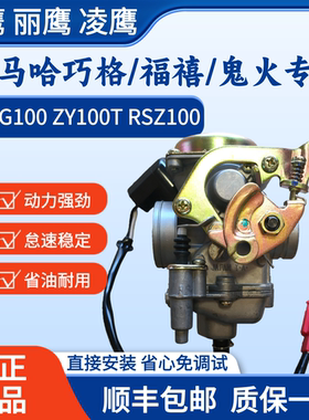 适用原装雅马哈巧格JOG/ZY100T鬼火福禧丽鹰飞鹰凌鹰摩托车化油器