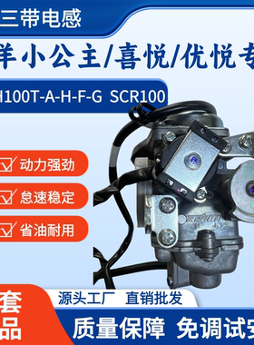 五羊小公主喜悦优悦睿御摩托车WH100T-A-H-F-G GCC/SCR电感化油器