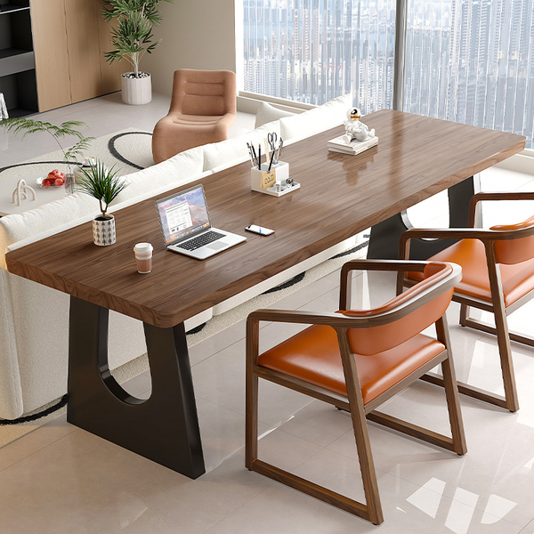 北欧实木大长书桌客厅双人学习桌现代简约家用电脑桌阅读桌工作台