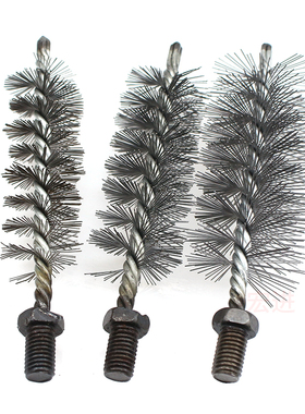 管道钢丝刷锅炉烟道管子刷烟囱刷螺丝接口M12圆形清洁除锈刷热销