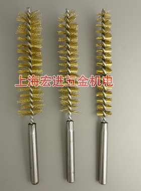 钻夹柄铜丝管刷 圆柄铜丝圆刷 ，铜丝管子刷 铜丝圆刷